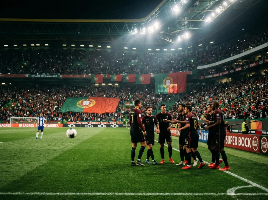 Portugal national soccer team with Cristiano Ronaldo at the 2026 FIFA World Cup